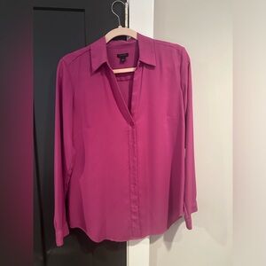 Ann Taylor silk tops, off-white and bright pink